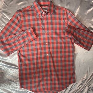 Old Navy Red and Gray Casual Button Down Shirt